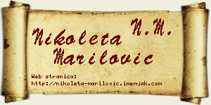 Nikoleta Marilović vizit kartica